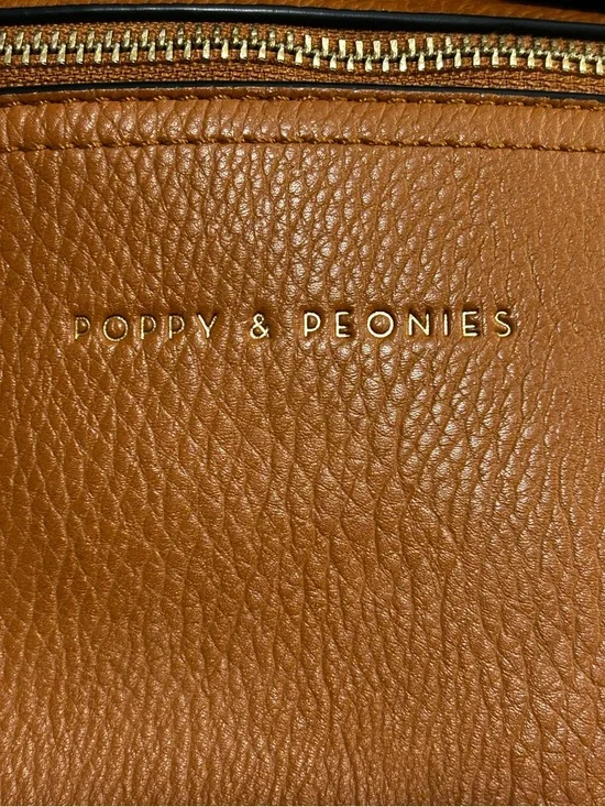 Poppy and Peonies Vegan Leather Crossbody Belt Bag - Picture 2 of 15